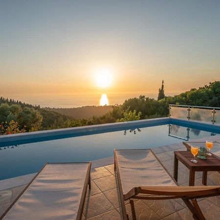 Stone Villa Eriphyle ,Private Witn Sunset View Fiskardo Bagian luar foto