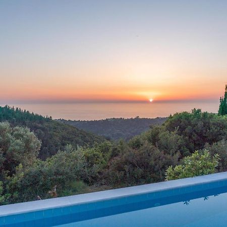 Stone Villa Eriphyle ,Private Witn Sunset View Fiskardo Bagian luar foto