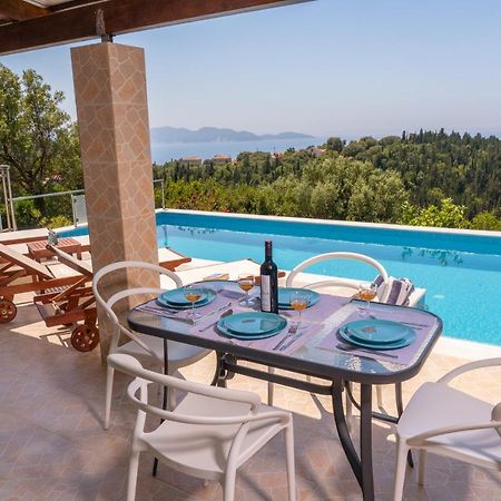 Stone Villa Eriphyle ,Private Witn Sunset View Fiskardo Bagian luar foto