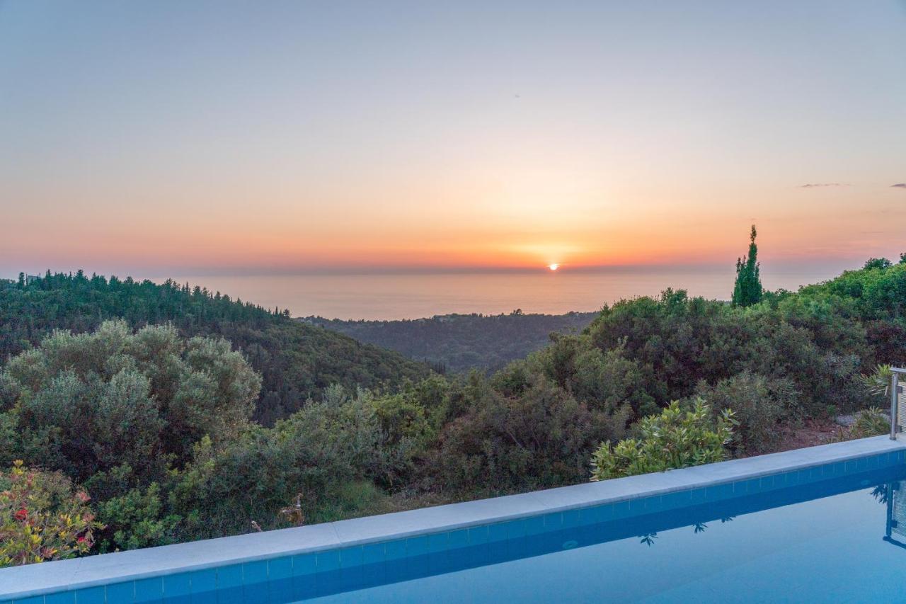 Stone Villa Eriphyle ,Private Witn Sunset View Fiskardo Bagian luar foto