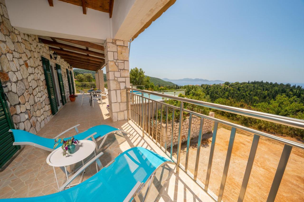 Stone Villa Eriphyle ,Private Witn Sunset View Fiskardo Bagian luar foto