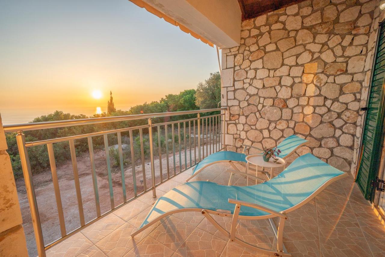 Stone Villa Eriphyle ,Private Witn Sunset View Fiskardo Bagian luar foto