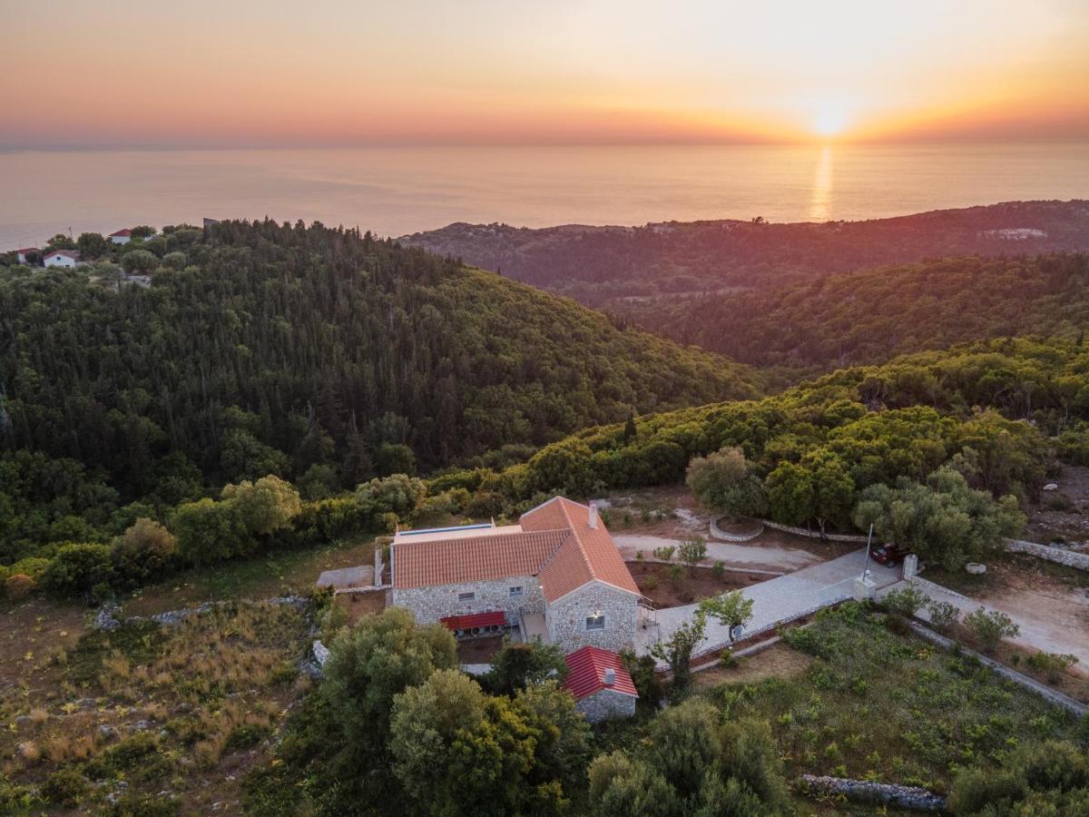 Stone Villa Eriphyle ,Private Witn Sunset View Fiskardo Bagian luar foto