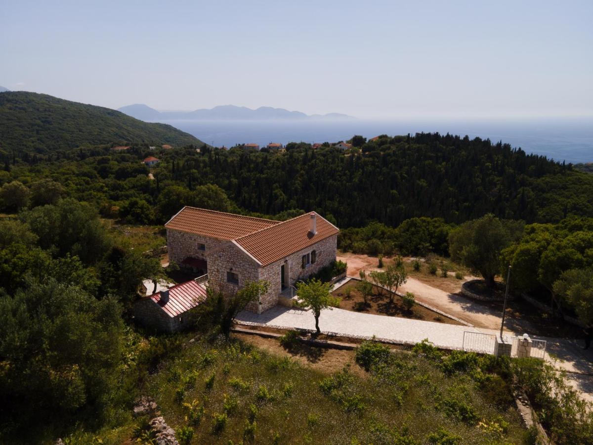 Stone Villa Eriphyle ,Private Witn Sunset View Fiskardo Bagian luar foto