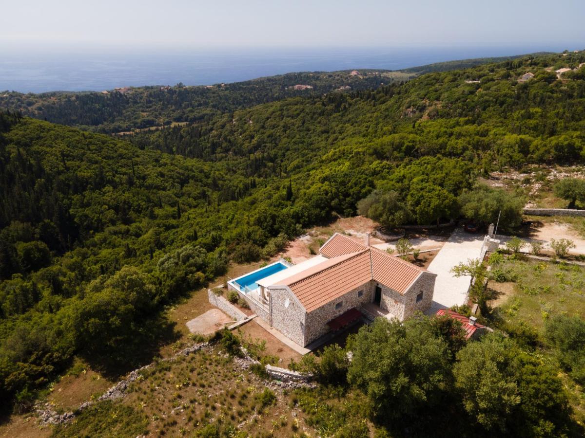 Stone Villa Eriphyle ,Private Witn Sunset View Fiskardo Bagian luar foto